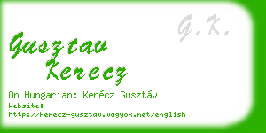 gusztav kerecz business card