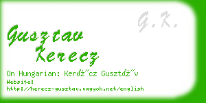 gusztav kerecz business card